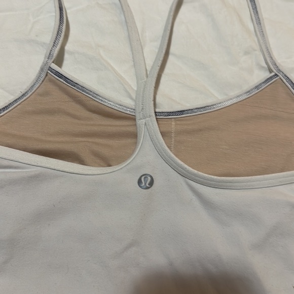 White Lululemon power Y tank top size 4 in good condition. - Picture 3 of 3